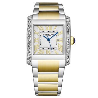 St&uuml;hrling &Eacute;lan 4088 Womens Quartz 38mm - Silver & Gold Stainless Steel - One Size