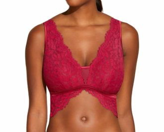 Cosabella Magnolia Curvy Bralette In Deep Ruby