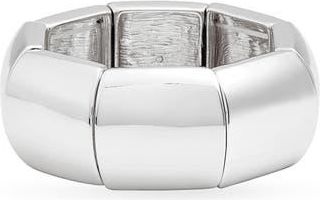Open Edit Polished Square Stretch Bracelet in Silver at Nordstrom Rack