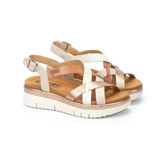 Pikolinos Sandalen in leer met sleehak Palma