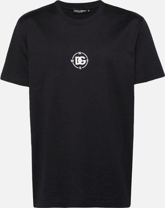 Dolce & Gabbana Mens Dolce & Gabbana Marina Logo Printed T-Shirt in Navy - Size: 36