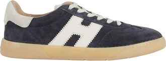 Hogan Sneakers, male, Blue, 10 UK, Blue and White Trainers with Leather Details