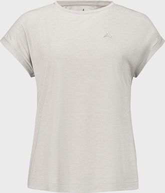 Sch&ouml;ffel Funktionsshirt SCH&Ouml;FFEL Urban T Shirt Style Galerne WMS, Damen, Gr. 36, beige (9040, natur), Oberstoff : 74% Polyester 26% Lyocell, Rundhals, Shirts F