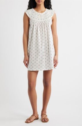 D&ocirc;en Verity Print Smocked Yoke Dress in Petit Posy Calico at Nordstrom, Size X-Small