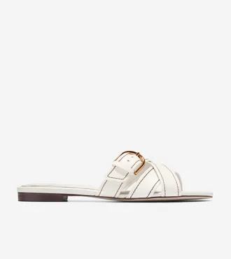 Cole Haan Womens Velma Buckle Slide Sandals - White Size 10.5