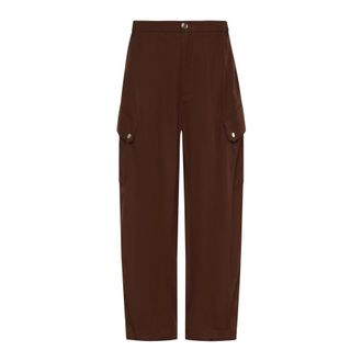 Pinko Wide Trousers, female, Brown, Size: 2XS Wide Trousers