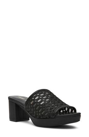 Anne Klein Paros Platform Sandal in Black at Nordstrom, Size 6.5