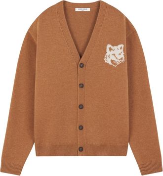 Maison Kitsuné Fox Head Intarsia Comfort Cardigan