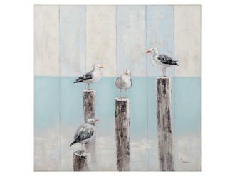 Schubiger M&ouml;bel Bild M&ouml;wen Auf Holzpf&auml;hlen 1