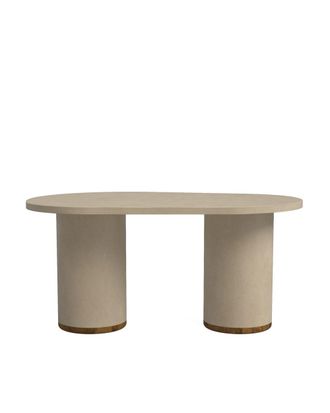 Hannun Mesa de comedor de microcemento en color arena 160 cm