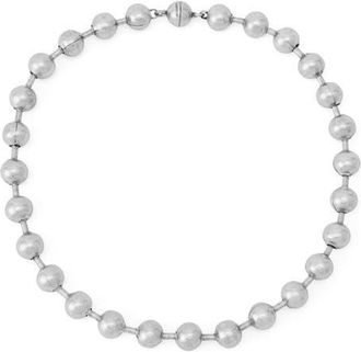 AllSaints Ball Chain Collar Necklace in Warm Silver at Nordstrom