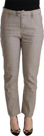 Cycle Linnenmix Tapered Broek - Dames - Slim Fit Broeken - Grijs - W30 - Linnen - Broeken
