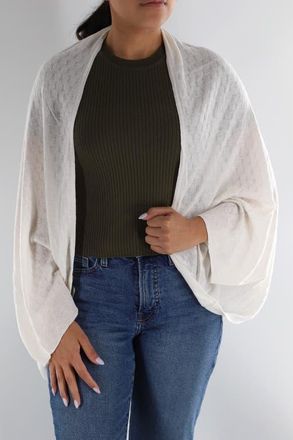 La Fiorentina Knit Coccoon Wrap in White at Nordstrom