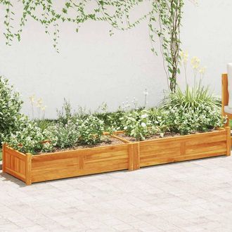 vidaXL Arriate De Madera De Acacia 200x50x25 Cm Vidaxl