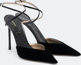 Tom Ford Selen velvet slingback pumps