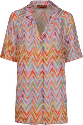 Missoni Multicolor Cover Up voor Vrouwen - Dames - Shirt Kleedjes - Veelkleurig - XS - Kleedjes