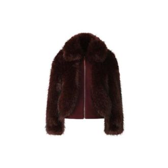 Mackage Nanny Faux Fur Jacket - Dames - Jassen - Bruin - Maat: S Wol