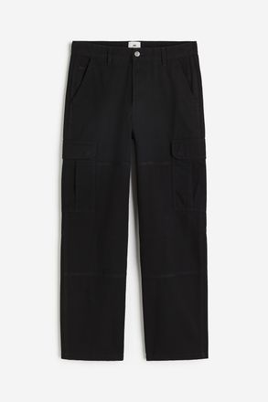 H&M Cargohose in Relaxed Fit - Schwarz
