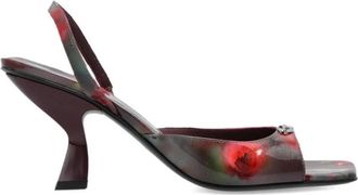 Diesel Schoenen, Dames, Veelkleurig, 36 EU, Leer, D-Amber Slingback Schoenen met Hoge Hak