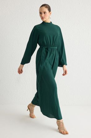 Trendyol Modest Dames Kaki Maxi Lang Casual Skater Modest Jurken