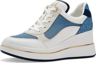 Michael Kors Emmy Wedge Trainer Womens Shoes French Blue : 5.5 M, Canvas