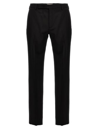 Saint Laurent Black Flat Front Pants