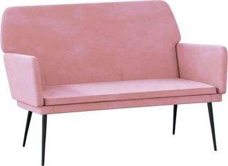 vidaXL Banco De Terciopelo Rosa 108x79x79 Cm Vidaxl