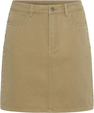 Kaffe Denim Rok - Dames - Spijkerrokken - Beige - M - Denim - Rokken