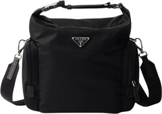 Prada Black Logo Medium Crossbody Bag
