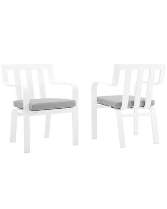 Modway Outdoor Baxley Outdoor Patio Aluminum Armchair Set Of 2