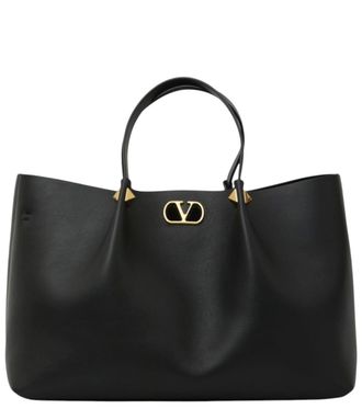 Valentino Garavani Black VLogo Signature Large Tote