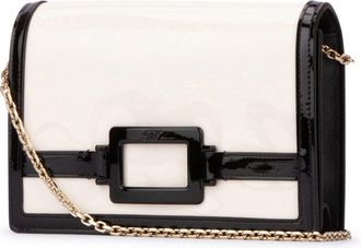 Roger Vivier C019cireb999nero Vernis Luxor+nappa Agnello Clutch