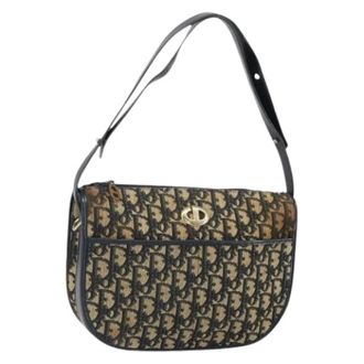 Dior Pre-owned Shoulder Bags, female, Multicolor, Size: ONE SIZE Pre-owned Vintage Trotter Canvas Shoulder Bag