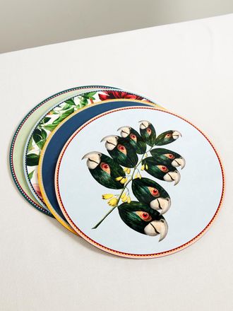 La DoubleJ + Beto Val Set Di Quattro Tovagliette In Legno - Multicolore