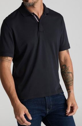 UNTUCKit Damaschino Wrinkle Free Polo in Black at Nordstrom, Size Xxx-Large