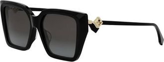 Fendi Grey Gradient Square Ladies Sunglasses FE40161F 01B 55