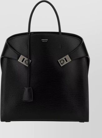 Ferragamo structured leather shopping bag with top handle