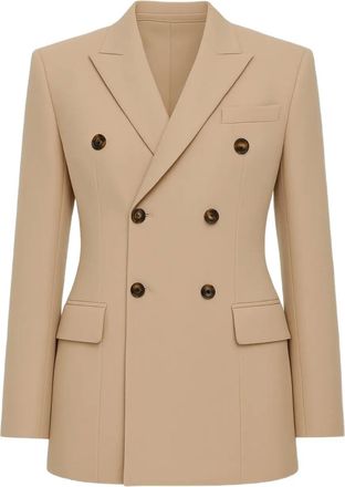 Wardrobe.NYC double-breasted blazer - women - Virgin Wool/Viscose - S - Neutrals