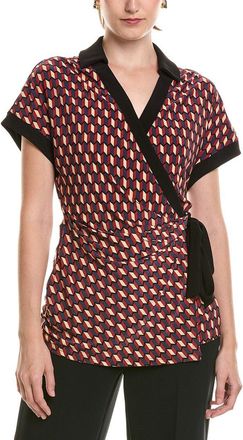 Anne Klein Collared Wrap Top