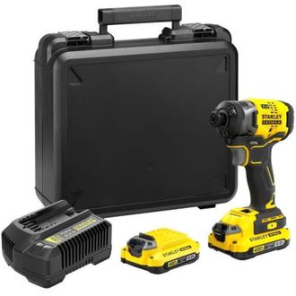 OEM Fatmax Sfmcf820d2k-qw - Atornillador De Impacto V20 Li-ion 18v Brushless 3 Velocidades Con 2 Bater&iacute;as 2ah, Cargador Y Malet&iacute;n - Stanley