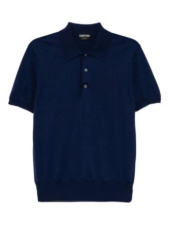 Tom Ford knitted polo shirt - Blue