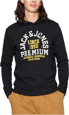 Jack & Jones Hoodies - Heren - Hoodies - Zwart - S - Katoen - Hoodies & sweatvesten