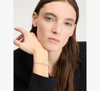 Kate Spade New York Womens The Color Spark Collection Blue Fearless Medallion Bracelet in Blue