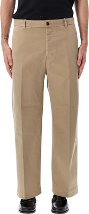 Nine In The Morning Apollon Brown Mid-Rise Straight-Leg Casual Pants
