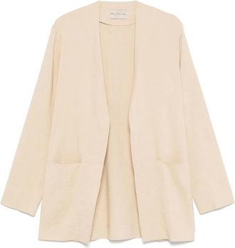 Cortana Jassen, Dames, Beige, L, Beige Open Front Blazer