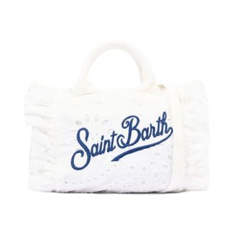 MC2 Saint Barth Tote Bags, female, White, Size: ONE SIZE Vanity Mini Volant Bag