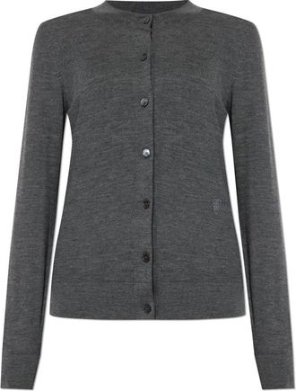 Burberry Wollen Cardigan - Dames - Vesten - Grijs - M - Wol - Truien & Vesten
