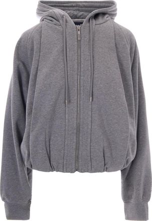 Sportmax Zip-throughs - Dames - Vesten met rits - Grijs - XS - Katoen - Hoodies & sweatvesten