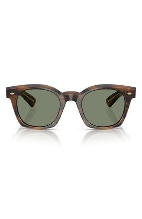 Oliver Peoples Merceaux 50mm Rectangular Sunglasses in Barchan /New G-15 at Nordstrom