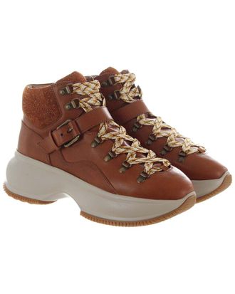 Hogan Maxi Leather Ankle Boot